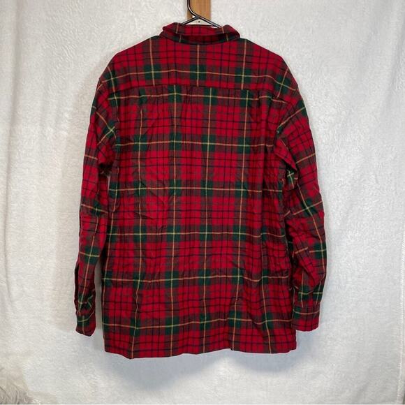 Vintage Pendleton Board Red Plaid Long Sleeve Botton Down Lodge Shirt Size L‎ - Picture 4 of 8